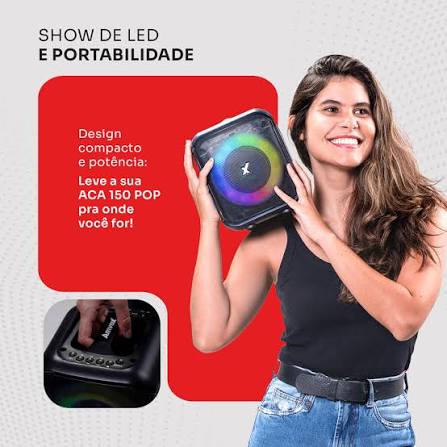 Caixa de Som Amplificada ACA 150 Pop Amvox, 150W RMS - Imagem 6
