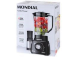 LIQUIDIFICADOR MONDIAL L99 TURBO FILTRO 3V. 500W 1518-02 PRETO 220 VOLTS - Imagem 2