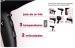 SECADOR MONDIAL 1875W POWER SHINE 74070-06 PRETO 220 VOLTS - Imagem 4