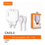 CARREGADOR IPHONE TURBO OIGOLD KIT CA23-2