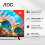 TV LED FHD 43 AOC-PHILIPS 43S5155 ROKU - Imagem 2