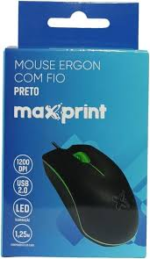 MOUSE ERGON MAXPRINT COM FIO 1200DPI PRETO USB2.0 - Imagem 4
