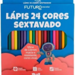 LAPIS DE COR 24 CORES INT SEXTAVADO