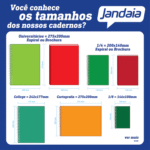 CADERNO 1/4 MEIO OFICIO 96FLS AMARELO JANDAIA - Imagem 2