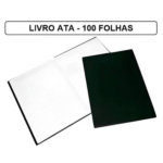 LIVRO DE ATA 100 FOLHA SEM MARGEM CAPA DURA SAO DOMINGOS