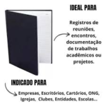 LIVRO DE ATA 50 FOLHA SEM MARGEM CAPA DURA SAO DOMINGOS - Imagem 3