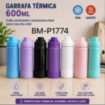 GARRAFA TERMICA PORTATIL 600ML WLC-7713 VARIAS CORES - Imagem 2