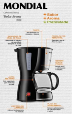 CAFETEIRA MONDIAL DOLCE AROMA 18X 550W C-30 2692-04 220 VOLTS - Imagem 2