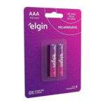 PILHA RECARREGAVEL 900A AAA ELGIN C/2