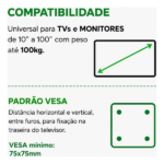SUPORTE FIXO ELG UNI80B UNIVERSAL - Imagem 3