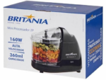 MINI PROCESSADOR BRITANIA 160W 2P 63302004 PRETO 220 VOLTS - Imagem 2