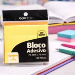 BLOCO AUTO ADESIVA C/4 CORES 76X76 JOCAR
