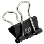 STAROFFICE PRENDEDOR DE PAPEL CLIPS 32MM METAL PRETO 12X1