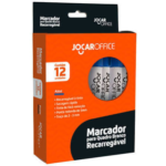 MARCADOR PARA QUADRO BRANCO RECARREG.TINTA AZUL CX/12 JOCAR OFFICE